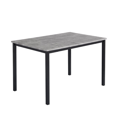 Milo dining table - 6 seater - concrete effect and black - Laura James