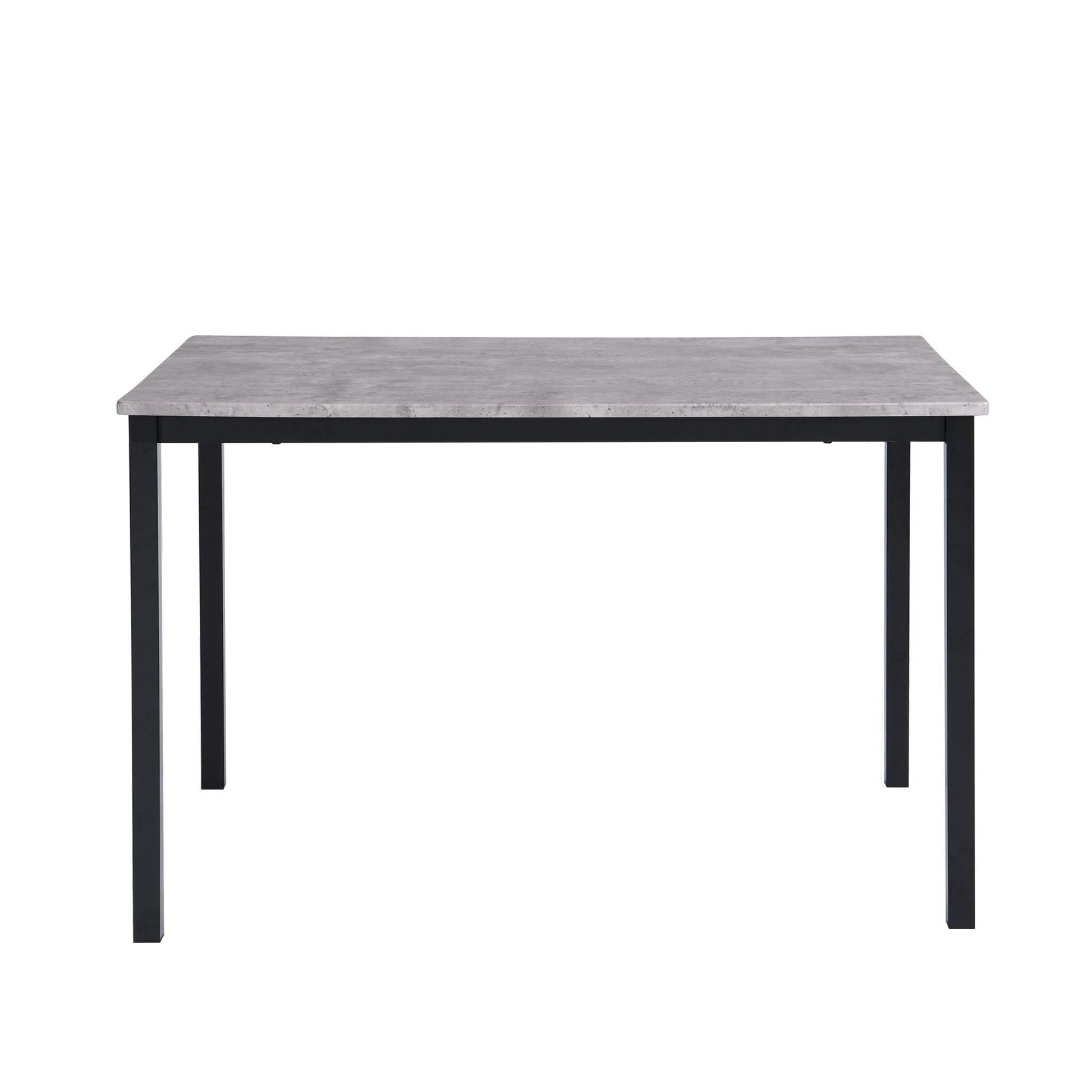 Milo dining table - 6 seater - concrete effect and black - Laura James