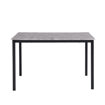 Milo dining table - 6 seater - concrete effect and black - Laura James