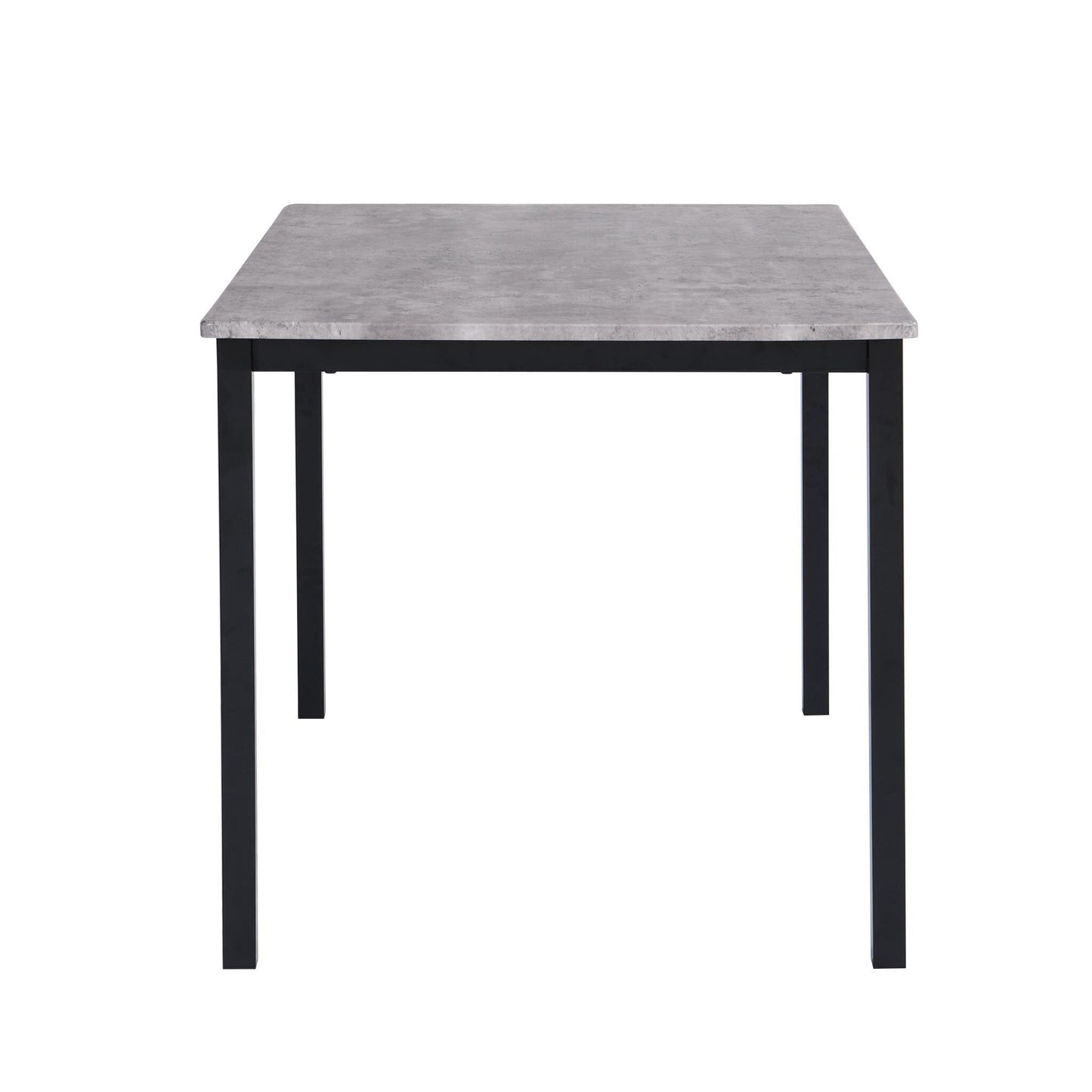 Milo dining table - 6 seater - concrete effect and black - Laura James