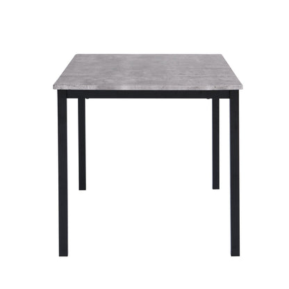 Milo dining table - 6 seater - concrete effect and black - Laura James