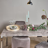 Milo Dining Table Concrete Top with Chrome Legs