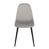 Milo Black Concrete Dining Table Set - 4 Seater - Ellis Teal Black Chairs