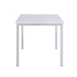 Milo Chrome concrete effect Dining Table Set - 4 seater - Bella Grey Chrome - Laura James
