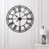Riseley 80cm Metal Skeleton Wall Clock - Black - Laura James