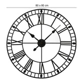 Riseley 80cm Metal Skeleton Wall Clock - Black - Laura James