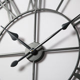 Riseley 80cm Metal Skeleton Wall Clock - Black - Laura James