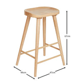 Silvester bar stool - classic oak - Laura James