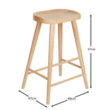 Silvester bar stool - classic oak - Laura James