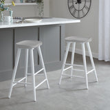 Silvester bar stool - white frame with grey top - Laura James