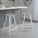 Silvester bar stool - white frame with grey top - Laura James