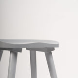 Outlet - Silvester Wooden Bar Stool Seat -Grey - Laura James