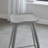 Silvester bar stool - grey finish - Laura James