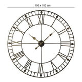 Skeleton Clock – Black and Gold – 100cm - Laura James