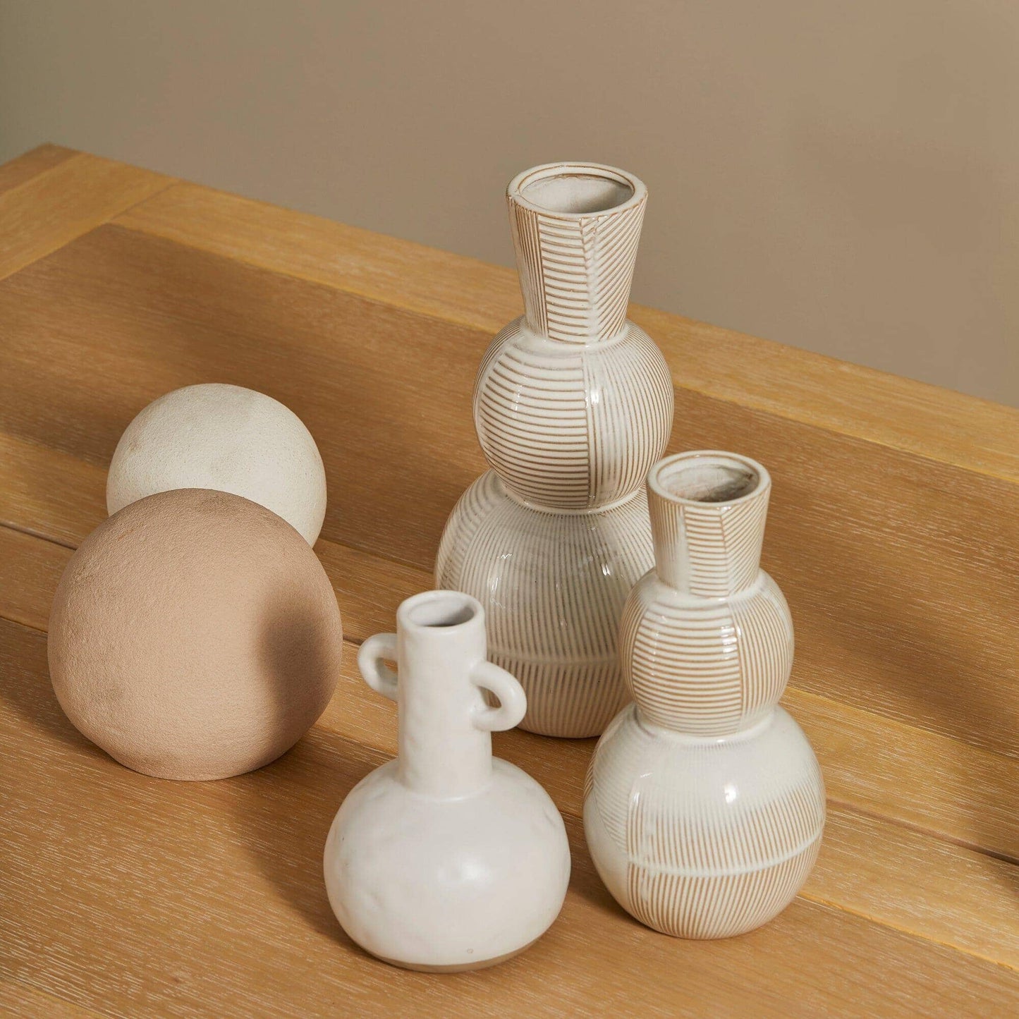 Colden 20cm Ceramic Vase, White - Laura James