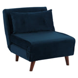 Outlet - Una single sofa bed - blue - velvet - Laura James