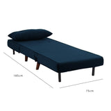 Outlet - Una single sofa bed - blue - velvet - Laura James
