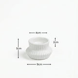 White Ceramic Tealight Holders - Set of 2 - Laura James
