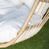 Wick hanging egg chair - natural rattan - Laura James