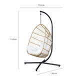 Wick hanging egg chair - natural rattan - Laura James