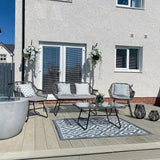 Outlet - Wick Rattan Sofa Set - Dark Grey - Laura James