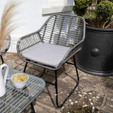 Outlet - Wick Rattan Sofa Set - Dark Grey - Laura James