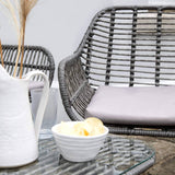 Outlet - Wick Rattan Sofa Set - Dark Grey - Laura James