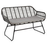 Outlet - Wick Rattan Sofa Set - Dark Grey - Laura James