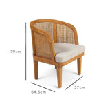 Willow Accent Wooden Arm Chair - Laura James