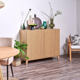 Willow Natural Wood Fluted Sideboard - Laura James