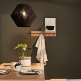 Willow Wooden Coat Rack with Shelf - Oak - Laura James