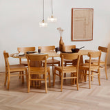 Outlet - Wooden Dining Chair Oak Colour - Laura James