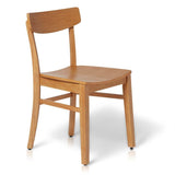 Outlet - Wooden Dining Chair Oak Colour - Laura James