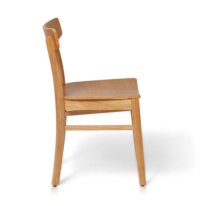 Outlet - Wooden Dining Chair Oak Colour - Laura James