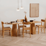 Outlet - Wooden Dining Chair Oak Colour - Laura James