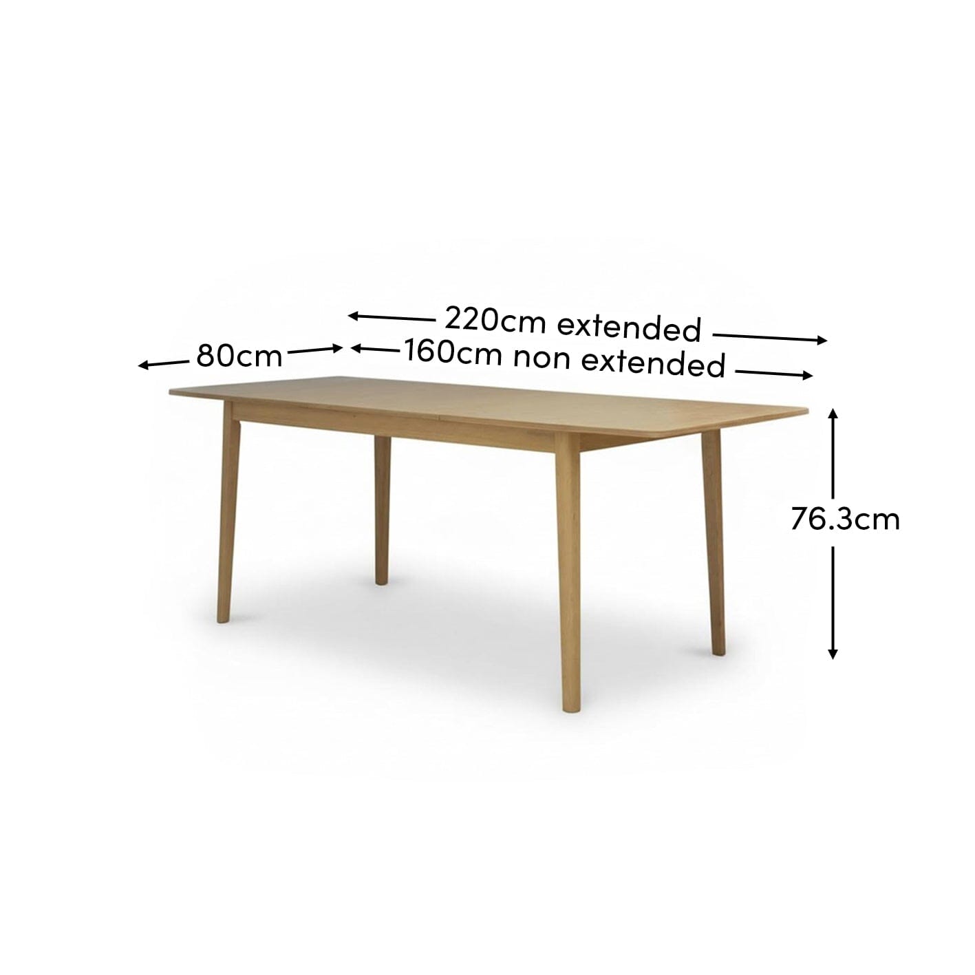 Paul Whitewash Extending Dining Table - Large - Laura James 