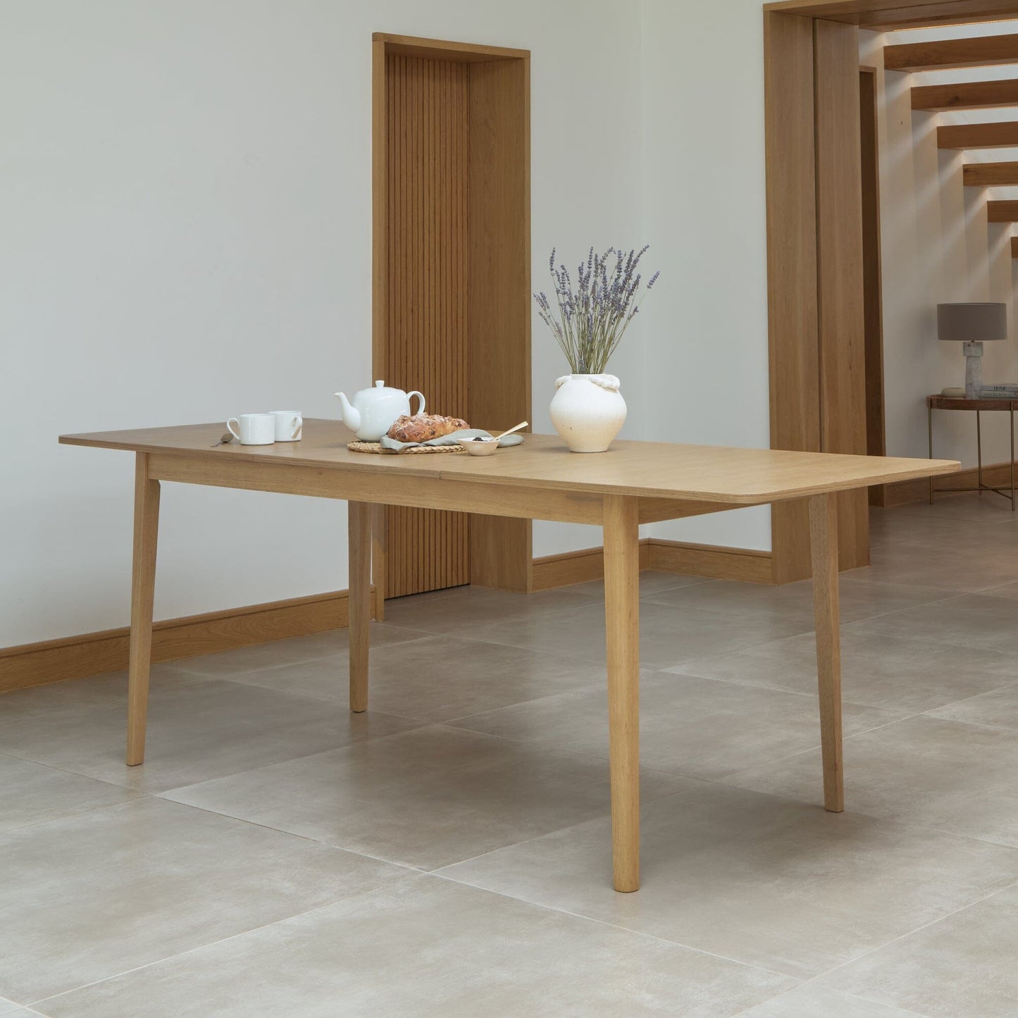 Paul Whitewash Extending Dining Table - Large - Laura James 