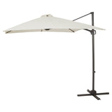 Cream LED Parasol - 2.4m Square with Raincover - aura James
