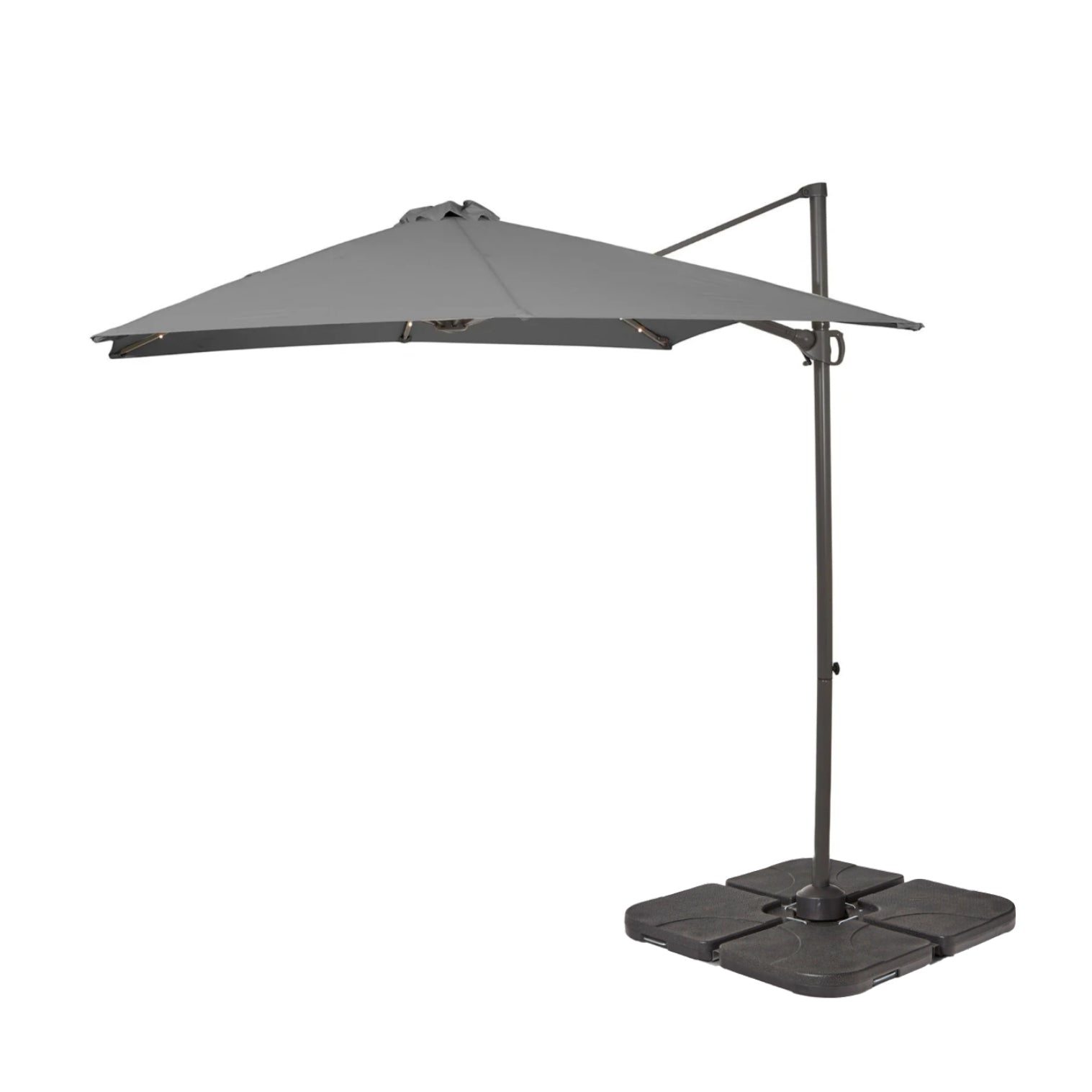 Grey LED Premium Cantilever Parasol