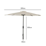 Premium LED 2.7m Round Parasol - Laura James