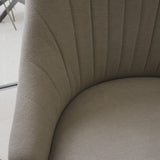 Nadine Marl Taupe Dining Chairs - Set of 2 - Whitewash Legs