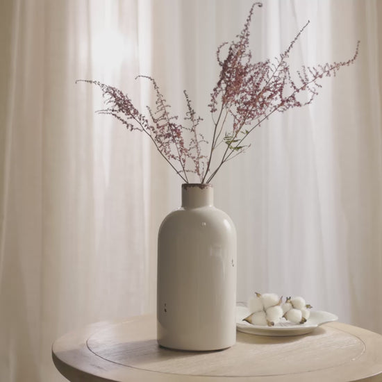 Corsino 22cm Ceramic Vase - Off White - Laura James 