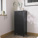 Raleigh 5 Drawer Tallboy - Black - Laura James 