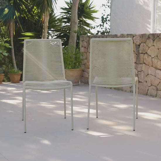 Ryder Dining Chair Set of 2 Clay Rope - Laura James