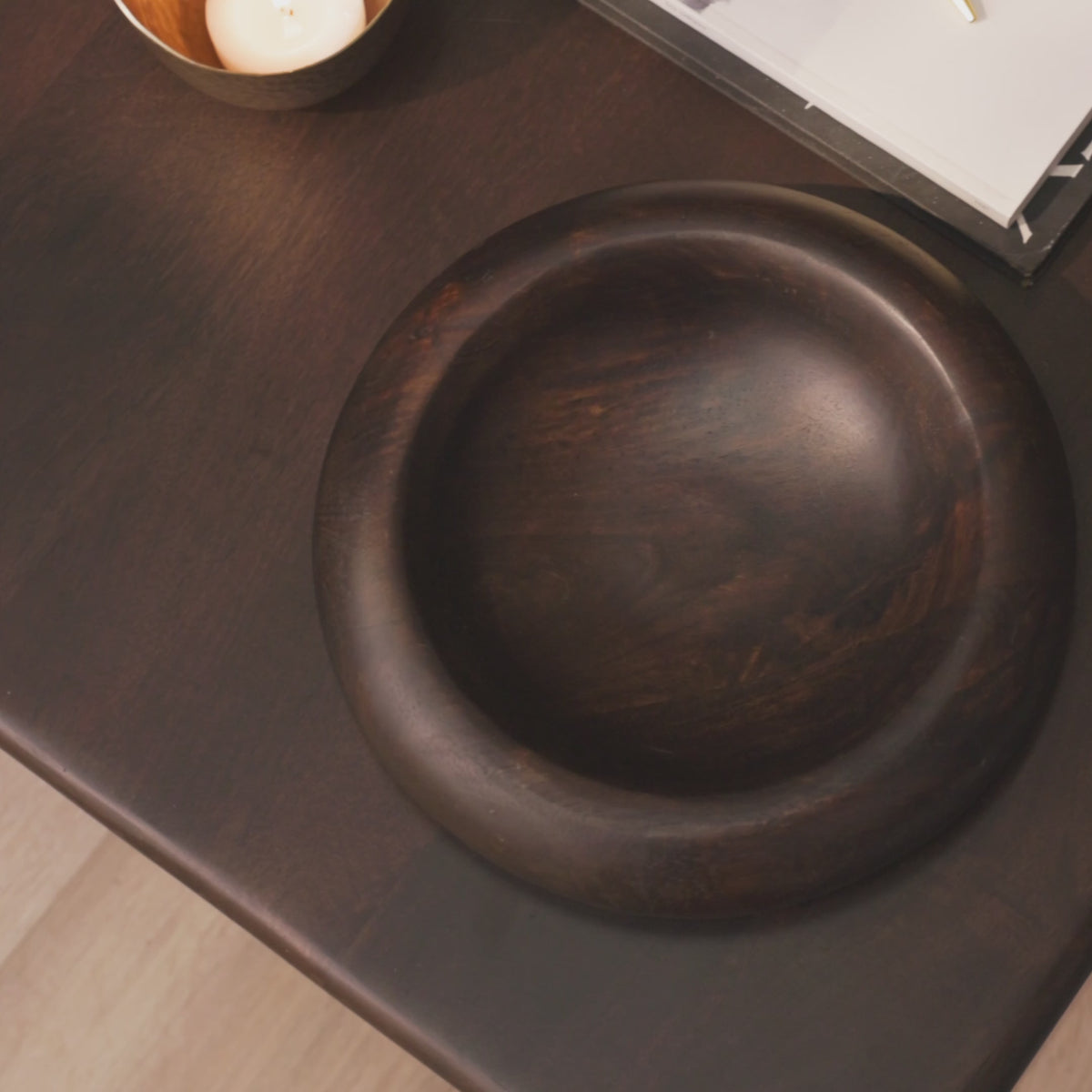 Yattendon 25cm Bowl - Coffee Brown Mango Wood - Laura James 