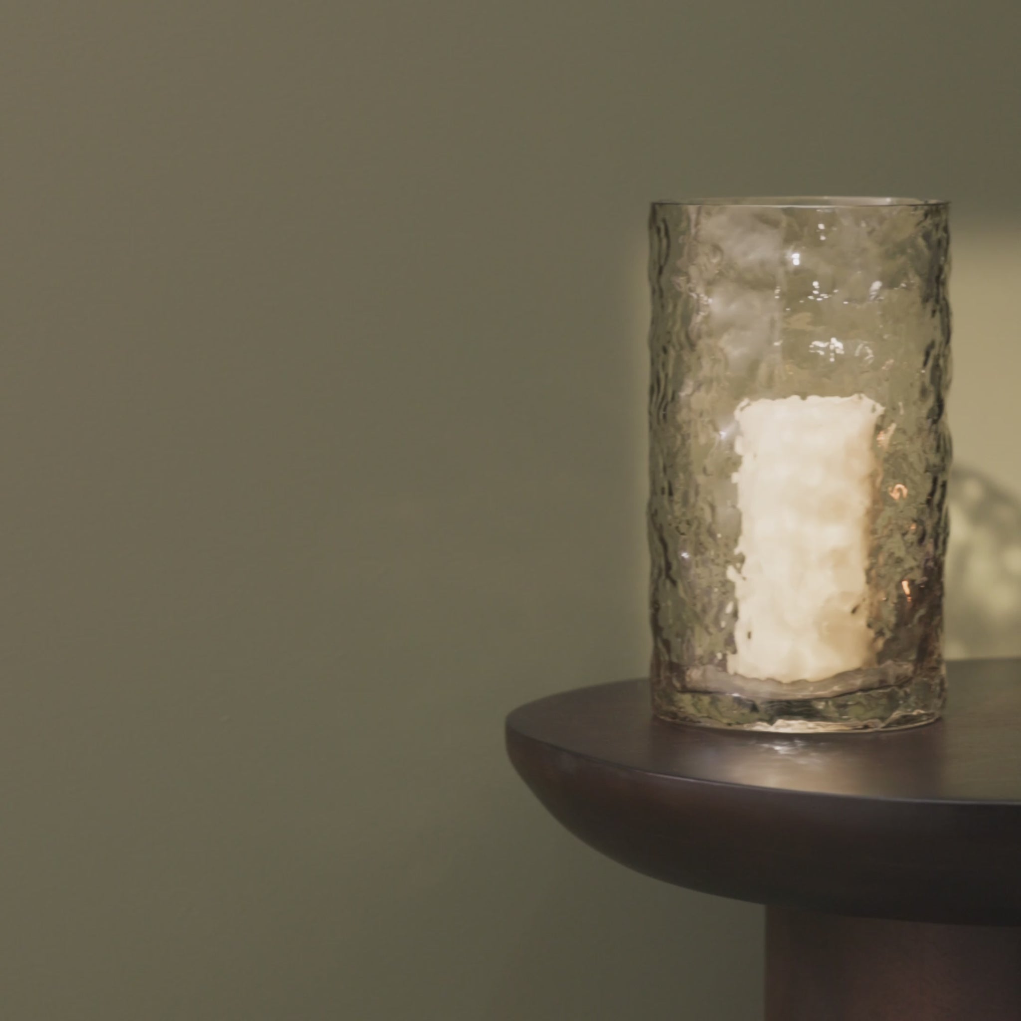 Fiorana 13cm Glass Hurricane - Driftwood - Laura James 