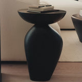 Alder 35cm Coffee Brown Mango Wood Side Table - Laura James 