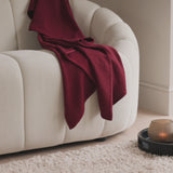 Soldon 125x150cm Cotton Throw - Burgundy Red - Laura James 