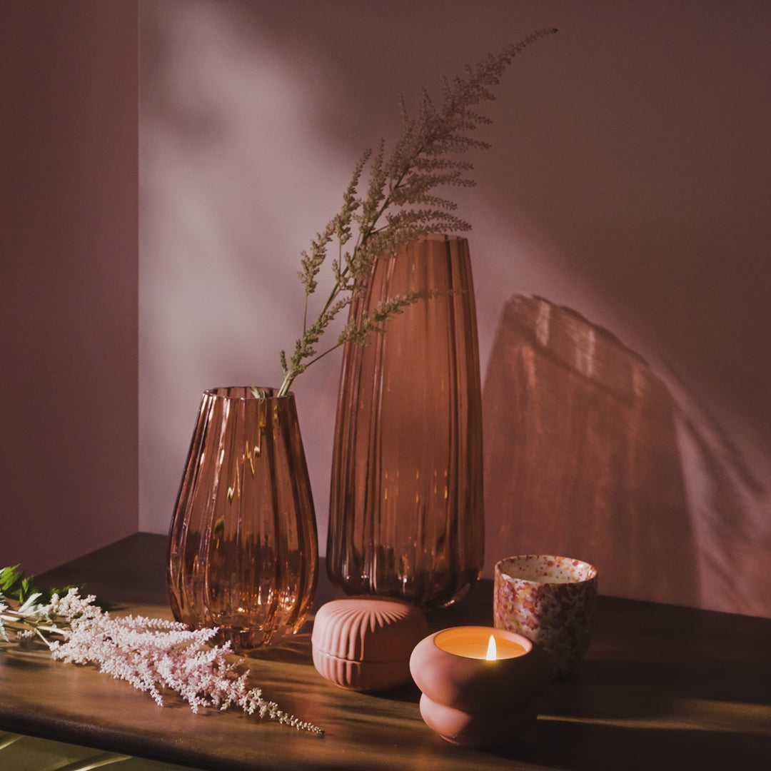 Veneto_29cm_Glass_Vase_Cerise-1 - Laura James