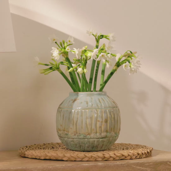 Tariva Ceramic 13.5cm Vase - Cornflower Blue - Laura James